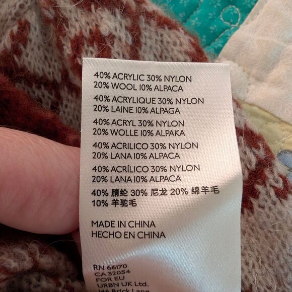 Free People Brown and Cream Nordic Crew Neck Sweater - Picture 6 of 6